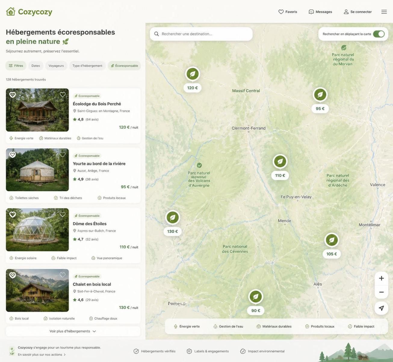 découvrez comment cozycozy révolutionne la recherche d'hébergements écoresponsables en offrant une plateforme intuitive, durable et engagée pour des voyages responsables.