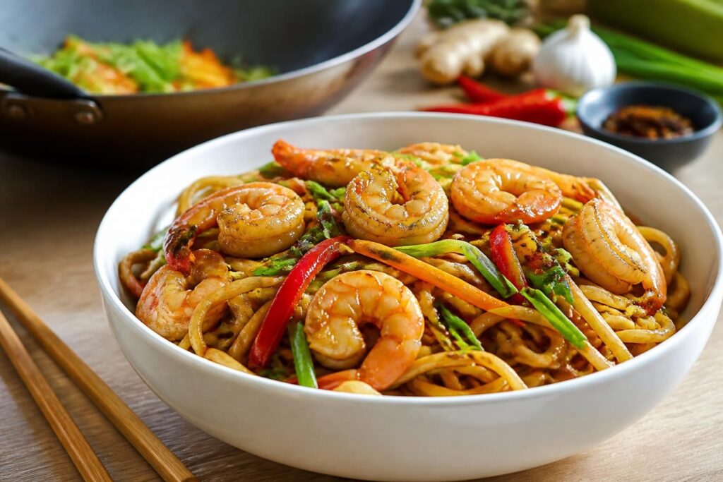 découvrez notre recette facile et rapide de nouilles chinoises aux crevettes, avec des astuces pour un plat savoureux et plein de saveurs exotiques.