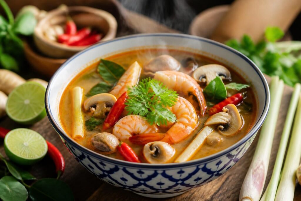 découvrez les secrets et astuces pour préparer une délicieuse soupe tom yum acidulée chez vous, et savourez un plat thaï authentique facile à réaliser.