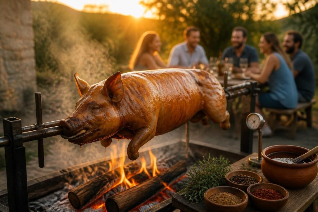 découvrez nos astuces pour réussir un cochon grillé à la broche parfaitement savoureux en plein air, et régalez vos invités avec une cuisson authentique et gourmande.