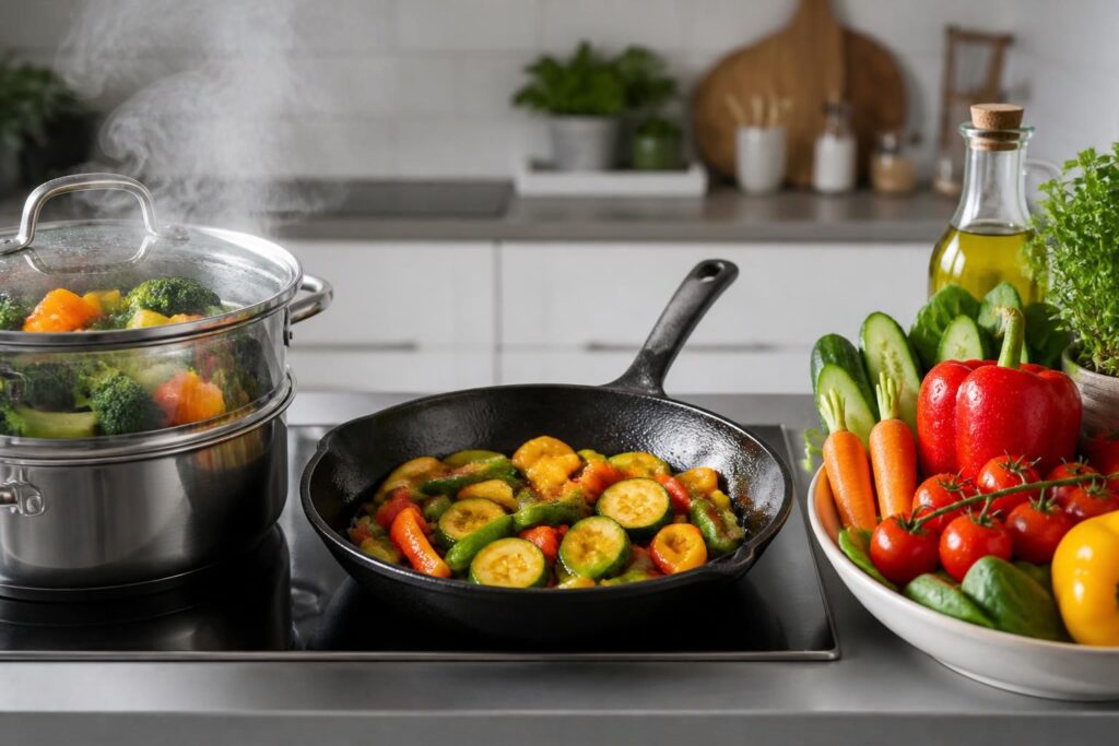 découvrez quelles méthodes de cuisson préservent au mieux les vitamines et les nutriments dans vos aliments pour une alimentation saine et équilibrée.