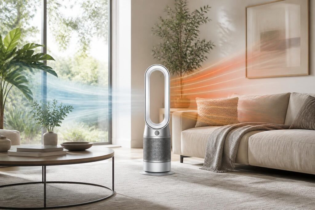 découvrez le dyson pure hot cool link, un purificateur d’air multifonction qui chauffe, refroidit et purifie l’air pour un confort optimal dans toute la maison.
